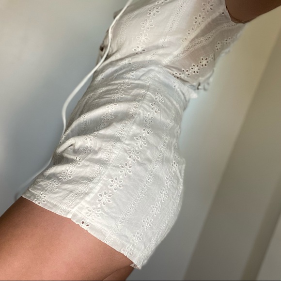 Choies | Laced Up Eyelet Lace Romper - Picture 8 of 11